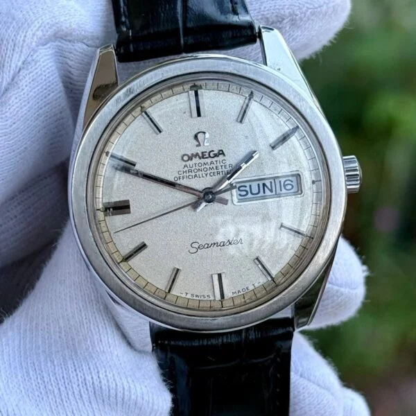 OMEGA Seamaster 166.032 Day-Date Silver Dial Cal 751 Vintage Automatic Swiss Mens