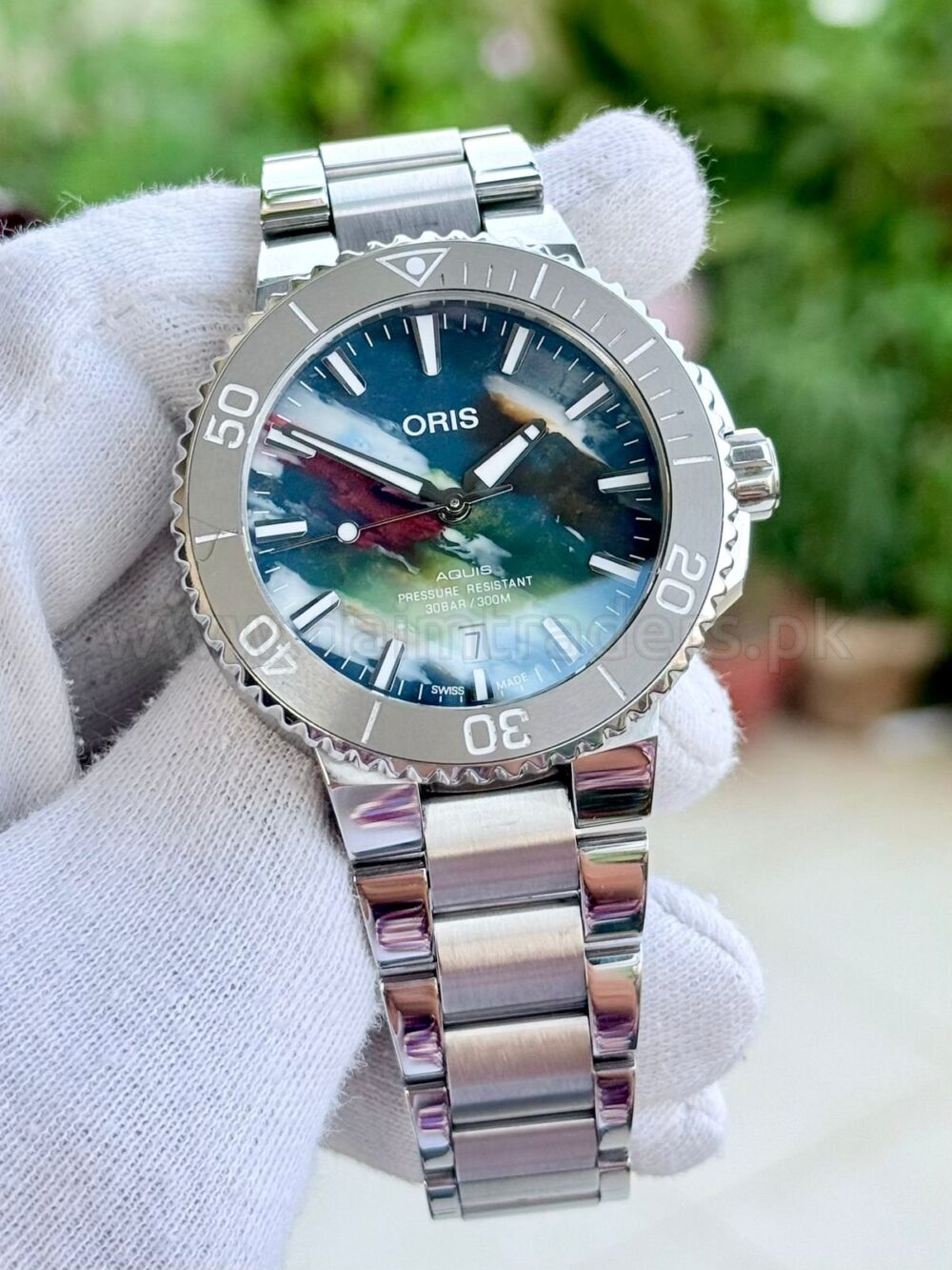 ORIS Aquis Date Upcycle 01 733 7766 4150 Multicolour Dial 41.5mm Automatic Swiss Mens