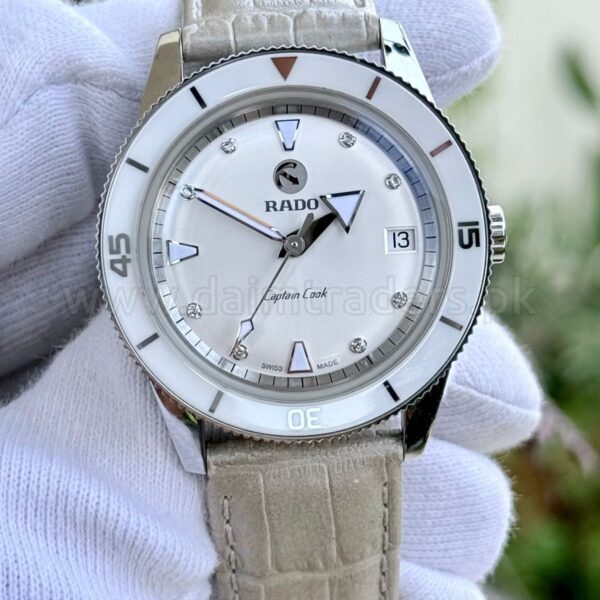 RADO Captain Cook R32500718 White Diamond Dial 37mm Automatic Swiss Mens