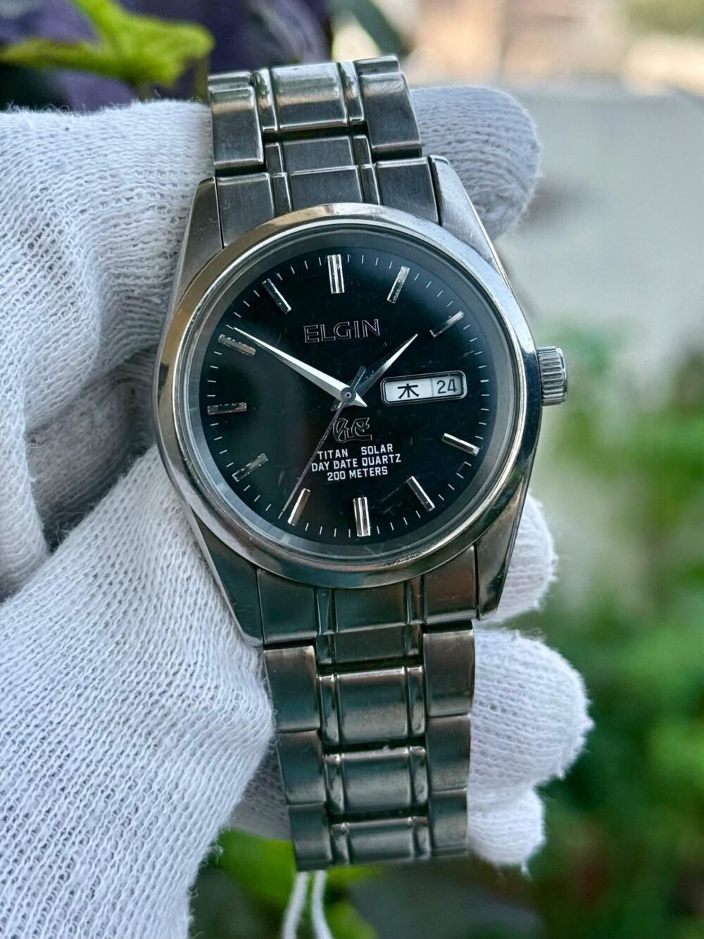 ELGIN Solar Titanium FK102A USA Mens
