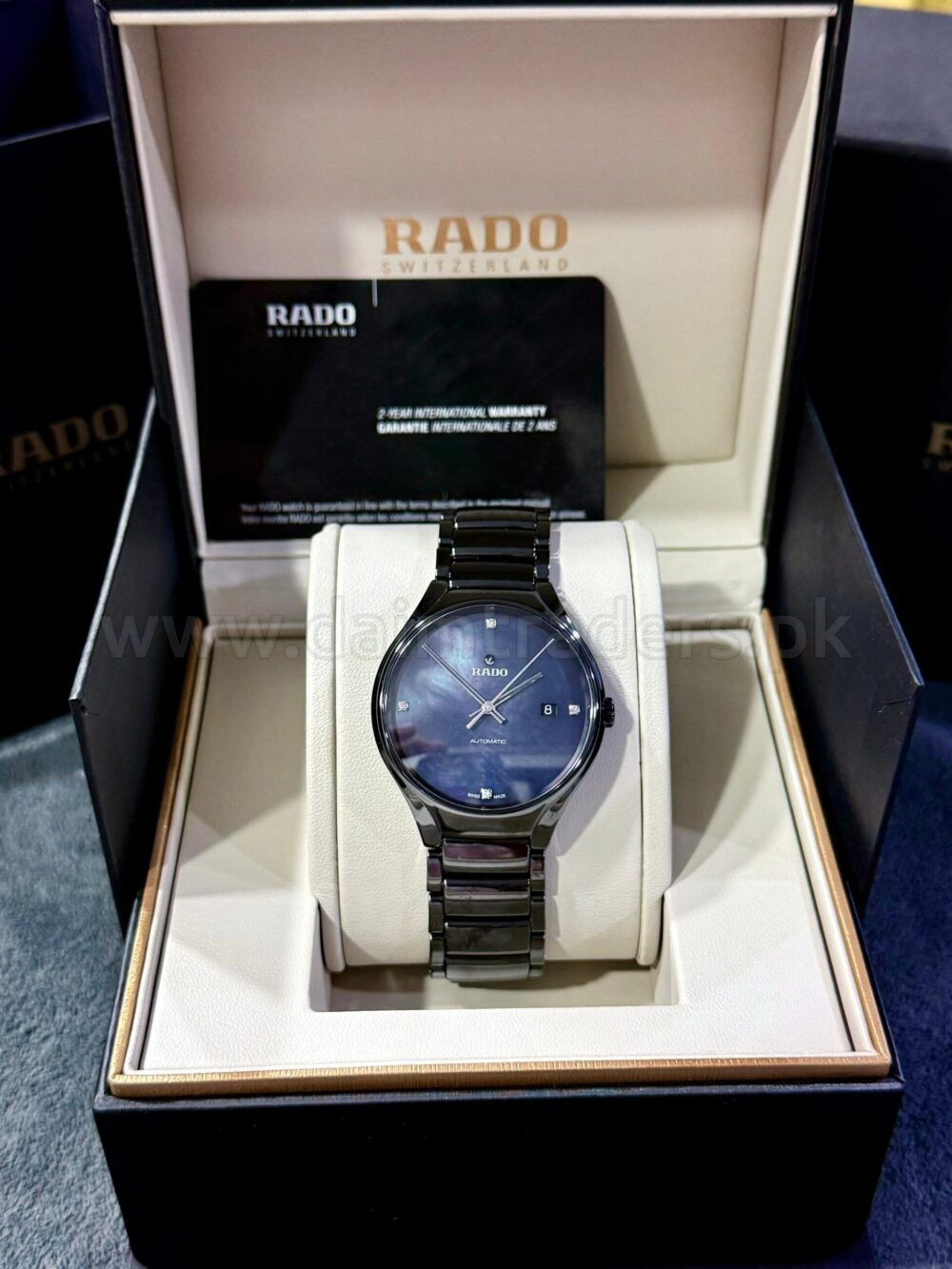 RADO True R27056872 MOP Diamond Dial Black Ceramic 40mm Automatic Swiss Mens – photo 4