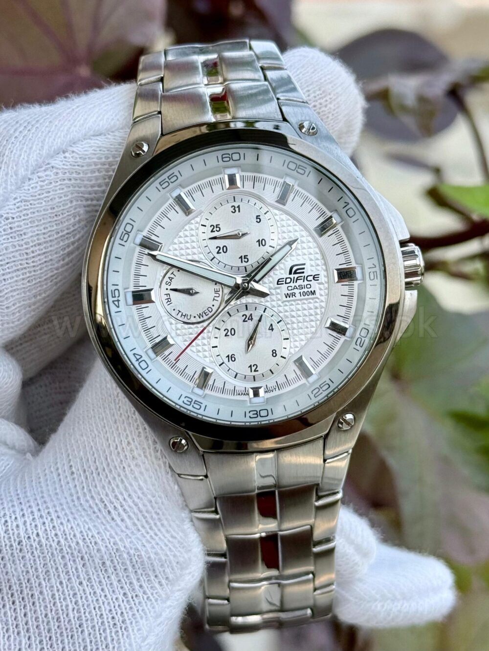 CASIO Edifice ED337 White Dial Multifunction 40mm Quartz Japan Mens