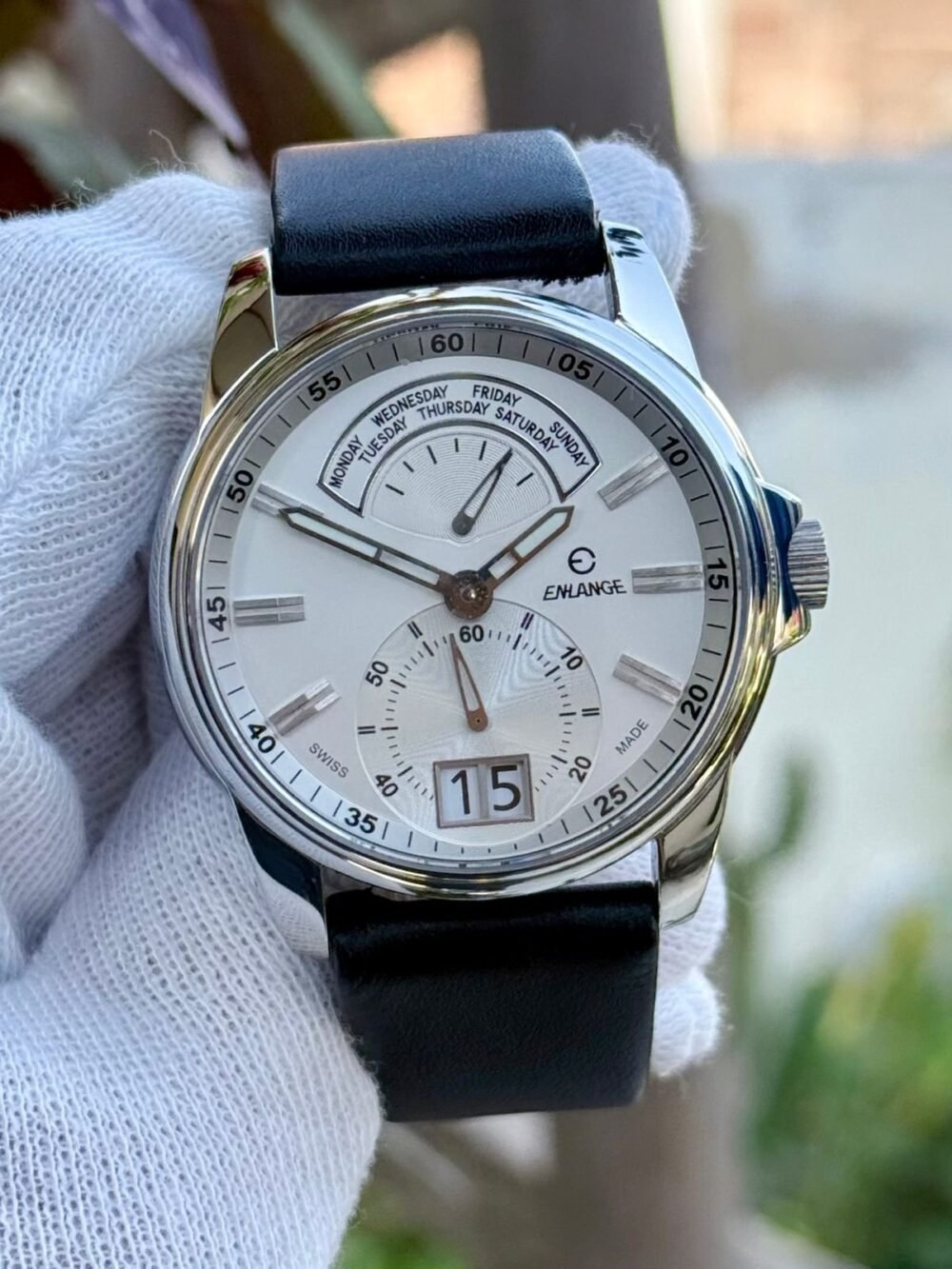 A. Lange & Söhne ENLANGE 660 White Dial Retrograde Day Big Date 42mm Quartz Swiss Mens