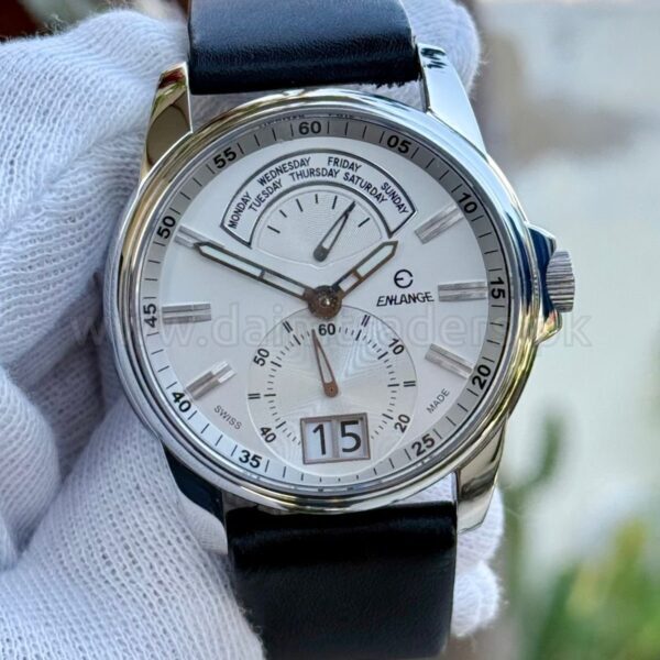 A. Lange & Söhne ENLANGE 660 White Dial Retrograde Day Big Date Quartz Swiss Mens
