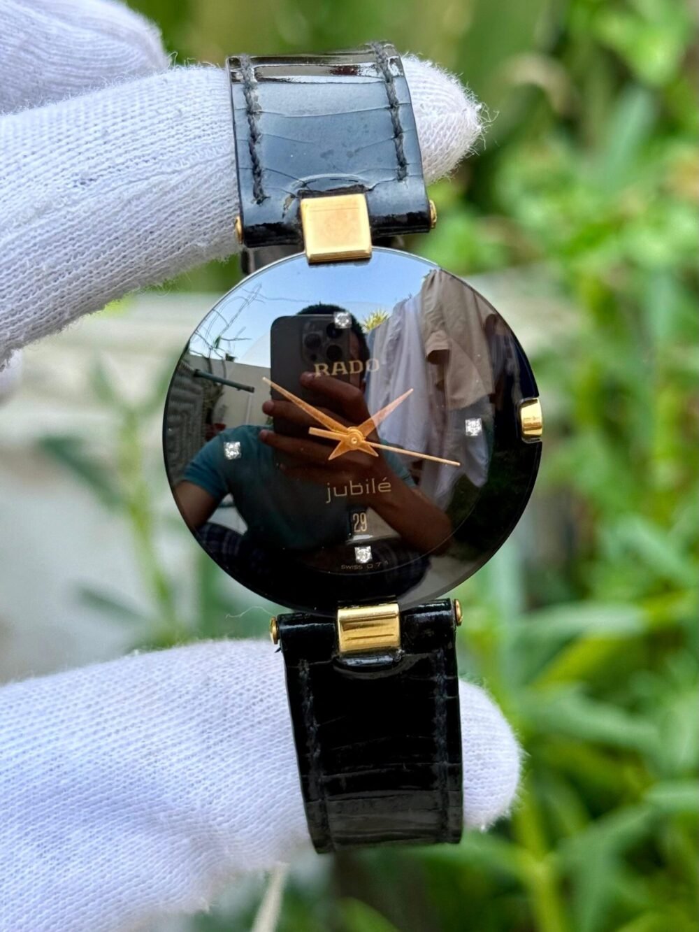 RADO Coupole Jubile 129.3575.4N Black Diamond Dial 36mm Quartz Swiss Mens