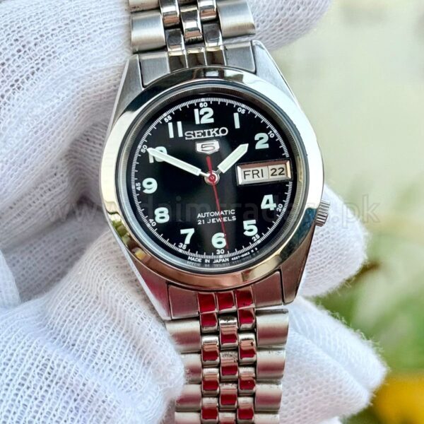 SEIKO 5 SNKB45 Black Dial Day Date Automatic Japan Unisex