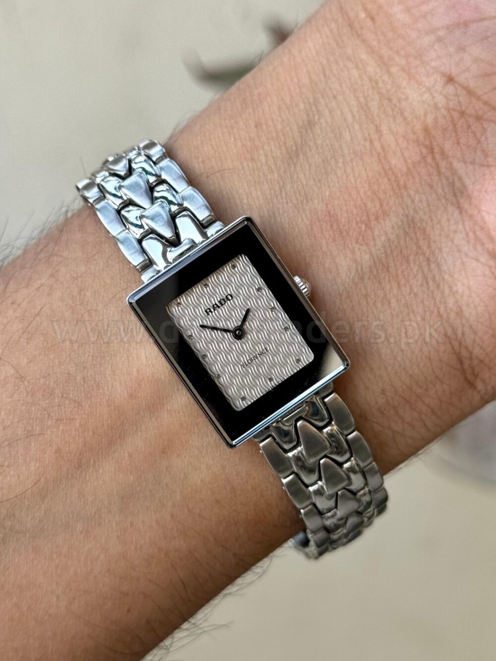 RADO Florence 153.3711.4 Silver Pattern Dial Steel Tank Quartz Swiss Ladies – photo 2