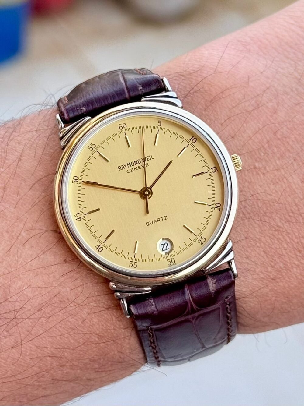 Raymond Weil 5531 Champagne Dial Two-Tone 34mm Quartz Swiss Mens – photo 2