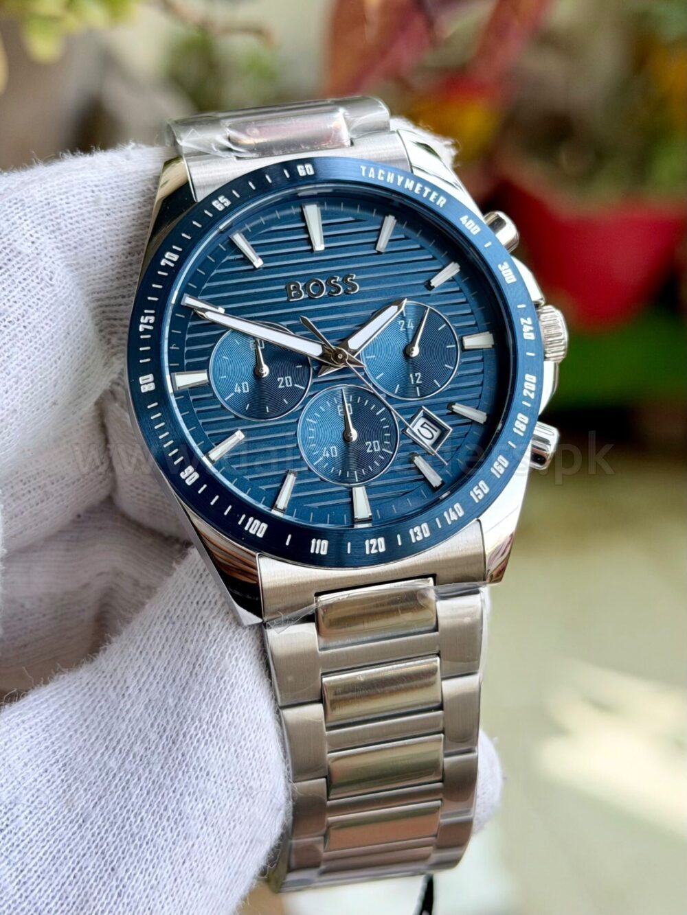 Hugo Boss Strike Chronograph 1514240 Blue Dial Steel 41mm Quartz Mens