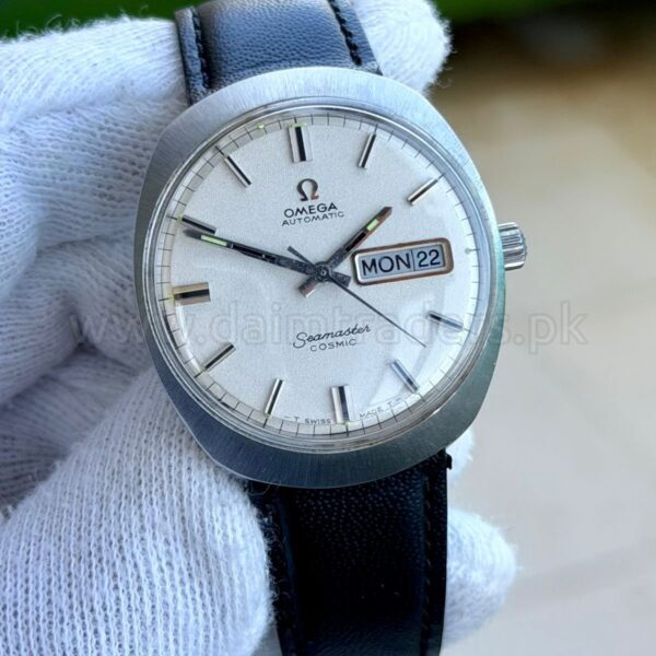 OMEGA Seamaster Cosmic 166.035 Day-Date Silver Dial Cal 752 Vintage Automatic Swiss Mens