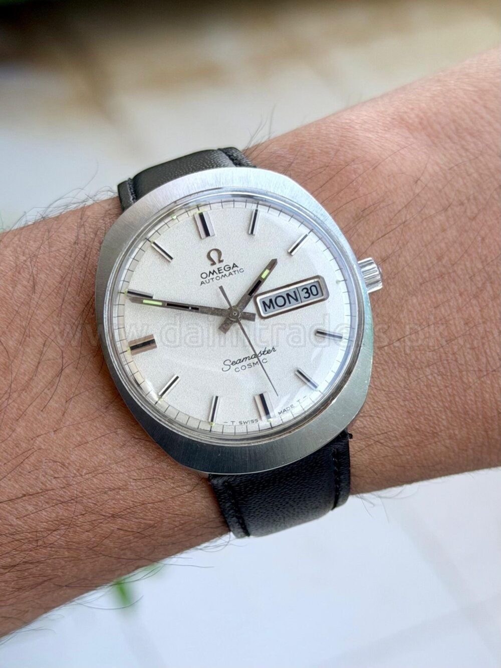 OMEGA Seamaster Cosmic 166.035 Day-Date Silver Dial Cal 752 Vintage Automatic Swiss Mens – photo 2