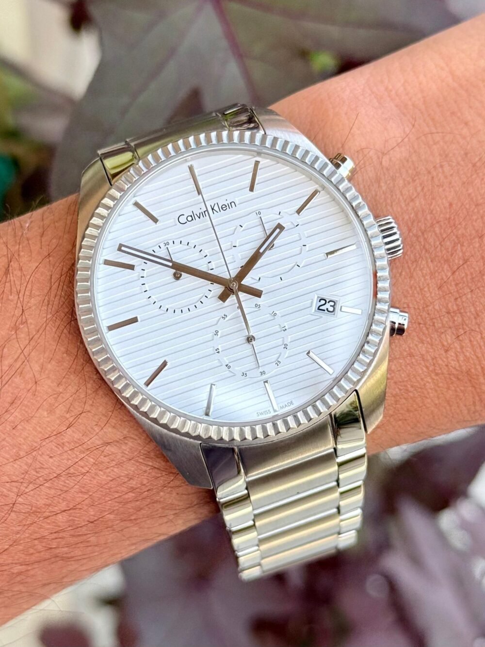 Calvin Klein K5R371 Silver Dial Chronograph 41mm Quartz Swiss Mens – photo 2