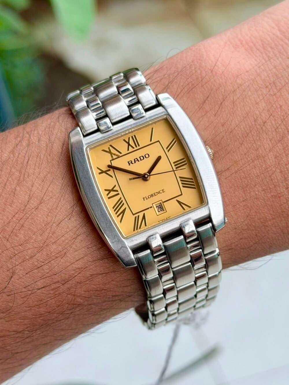RADO Florence 152.3724.4 Gold Roman Dial Steel 32x36mm Quartz Swiss Mens – photo 2