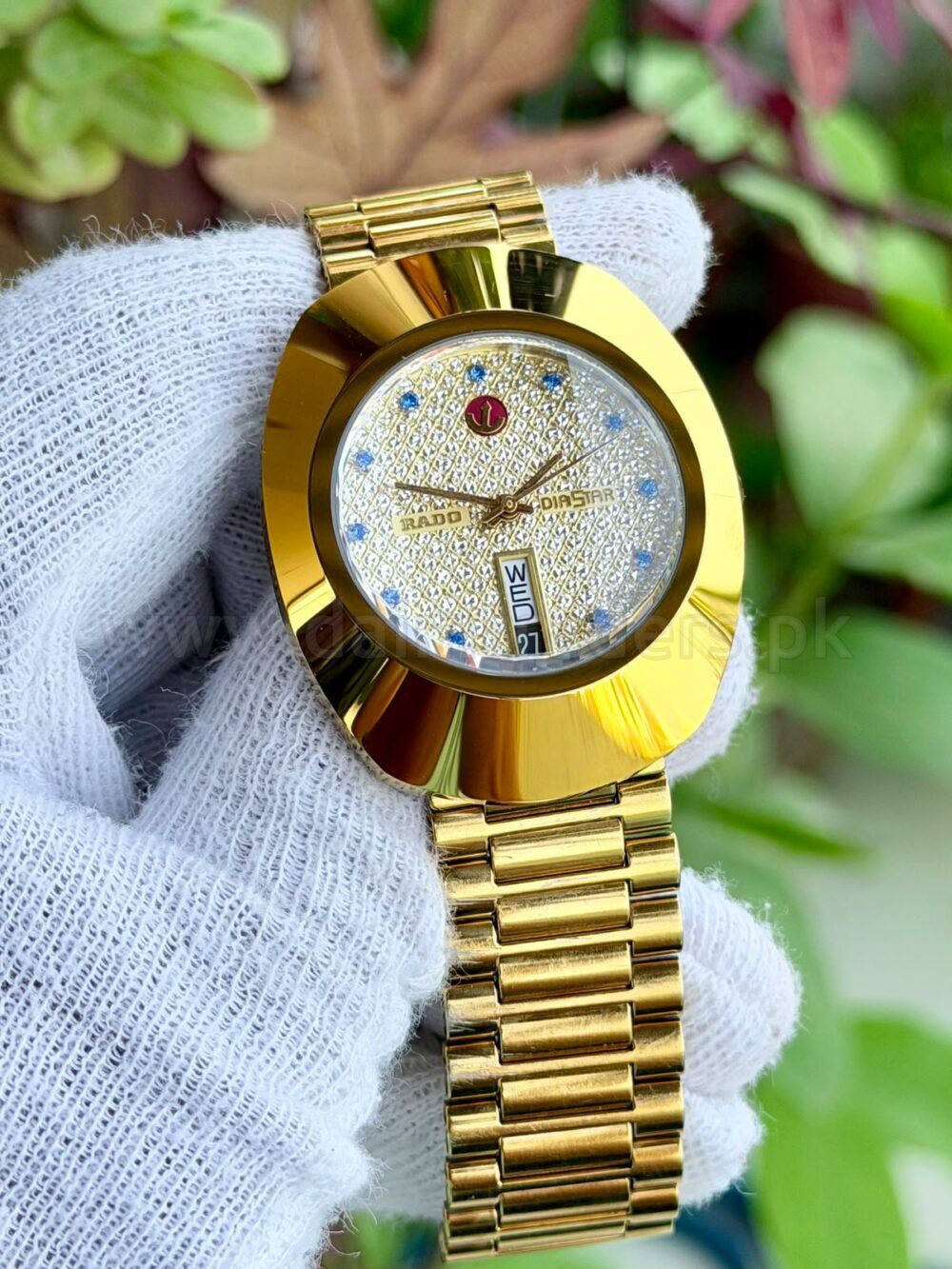 RADO DiaStar Original 031 Neelam R12413313 Gold-Tone Day-Date Automatic Swiss Mens