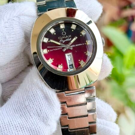 OMAX Crystal Lava Auto Swiss Mens