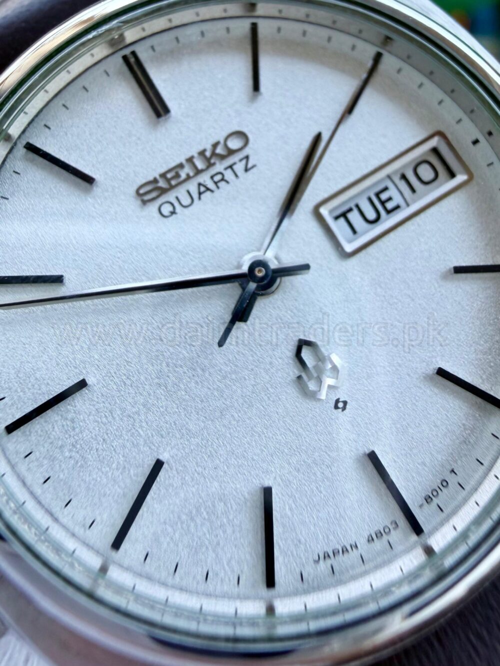 SEIKO Quartz 4803-8010 Snowflake White Dial Day-Date 38mm Vintage Japan Mens – photo 3