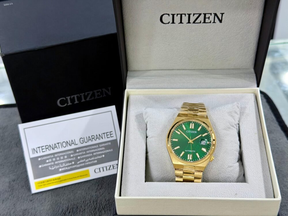 CITIZEN Tsuyosa NJ0151-51X Green Dial Yellow Gold-Tone 40mm Automatic Japan Mens – photo 4