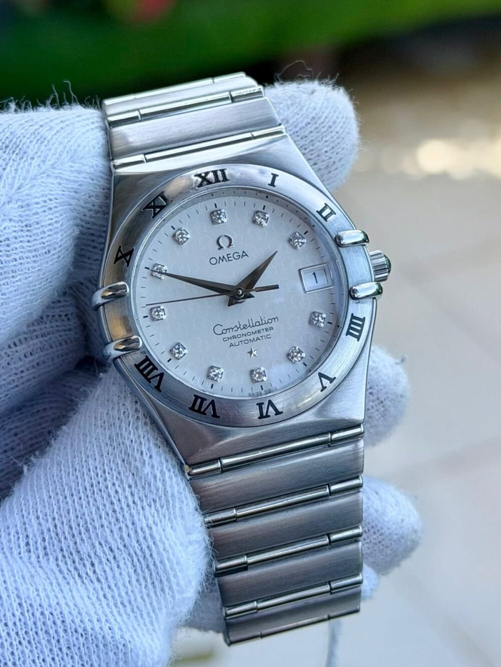 Omega Constellation 50th Anniversary Diamond 1504.35.00 Swiss Mens