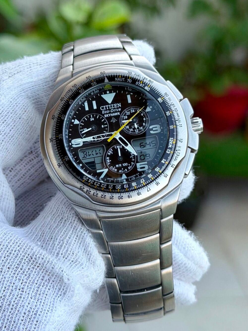 CITIZEN Promaster Skyhawk JR3000 Black Dial Titanium Ana-Digi 42mm Quartz Japan Mens