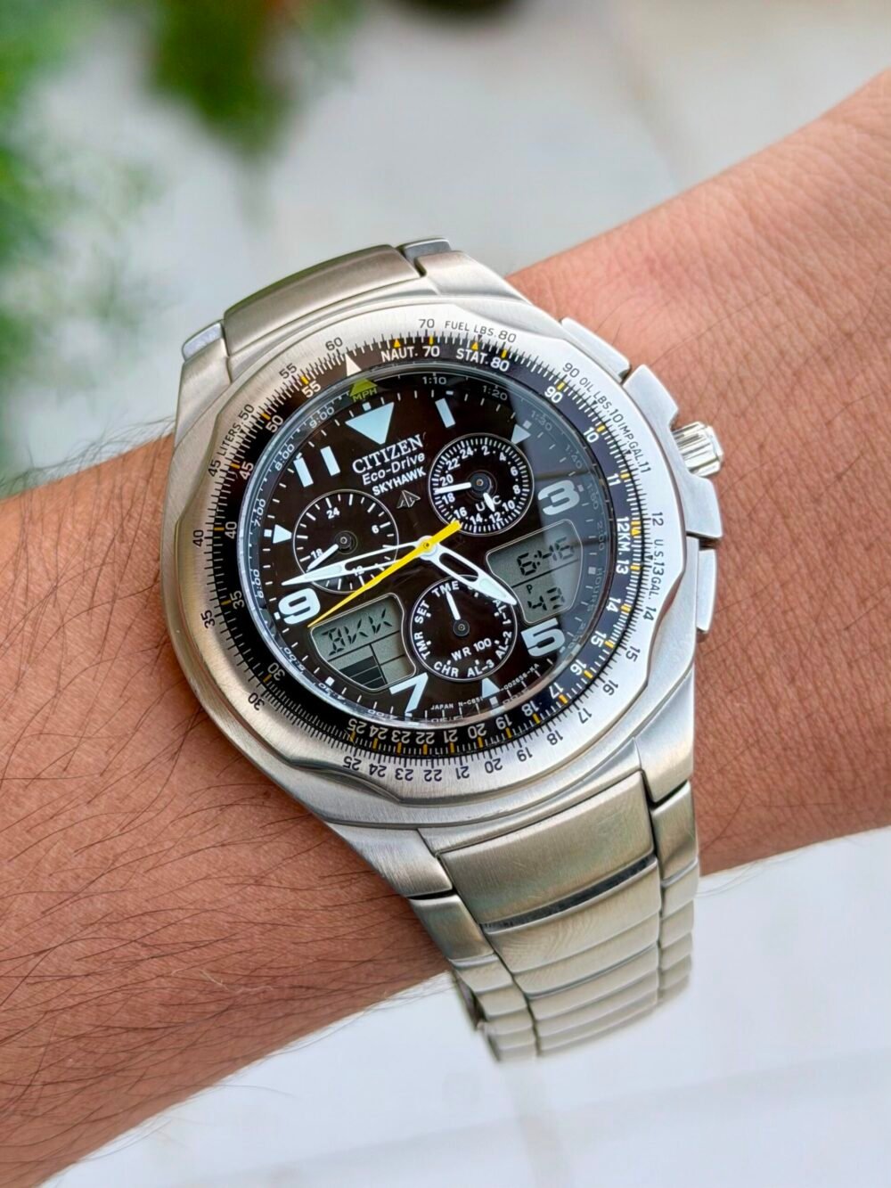 CITIZEN Promaster Skyhawk JR3000 Black Dial Titanium Ana-Digi 42mm Quartz Japan Mens – photo 2