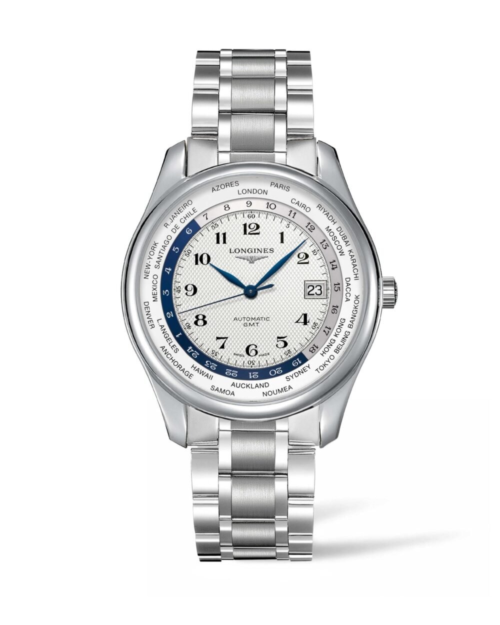 Longines Master Collection GMT World Timer L2.802.4.70.6 Swiss Mens