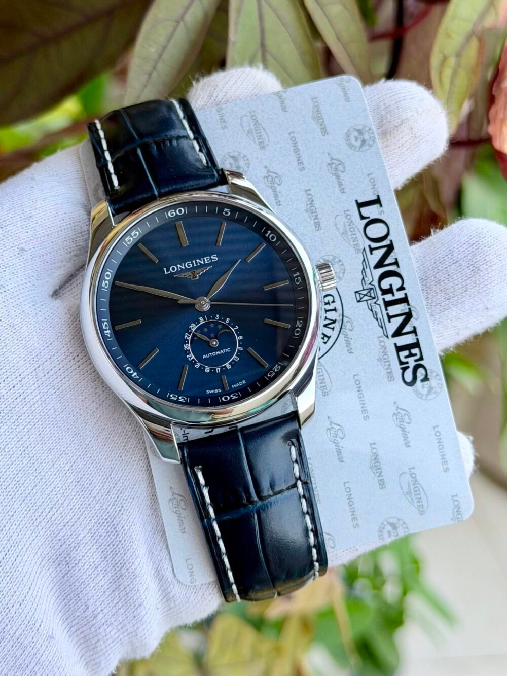 LONGINES Master Collection Moonphase L2.919.4.92.0 Blue Dial 42mm Automatic Swiss Mens – photo 2
