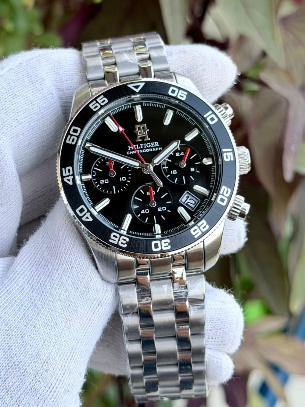 Tommy Hilfiger TH85 Chronograph 1792156 Black Dial Steel 41mm Quartz Mens