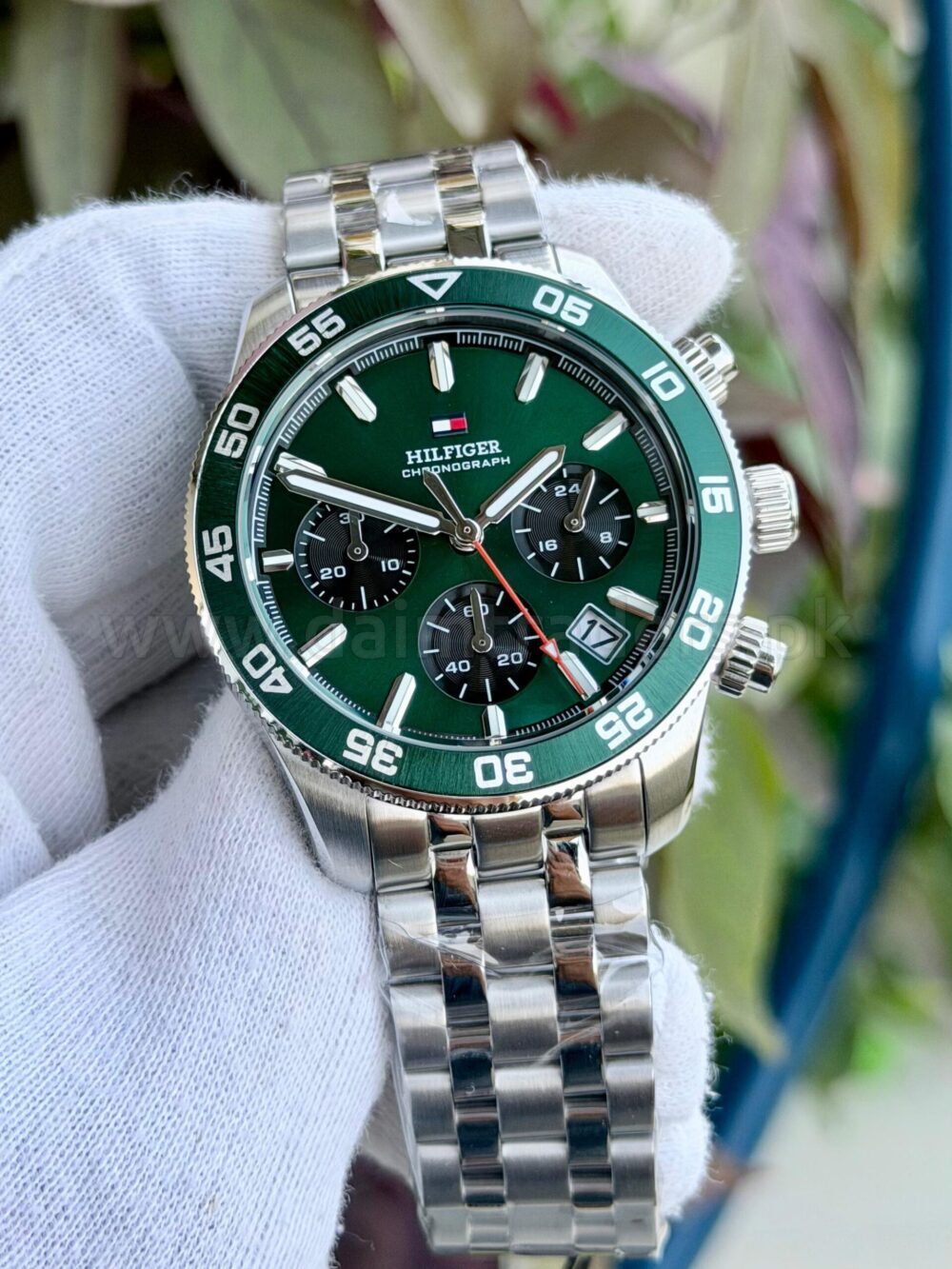 Tommy Hilfiger TH85 Chronograph 1792214 Green Dial Steel 41mm Quartz Mens