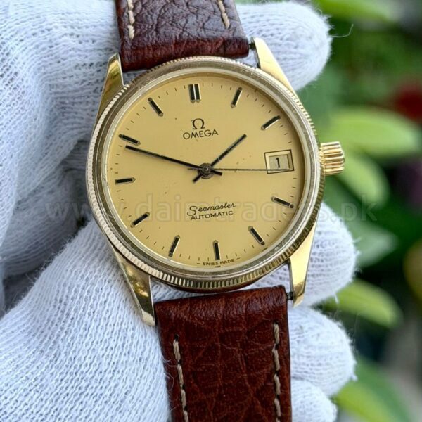 OMEGA Seamaster 166.0277 Champagne Dial Gold Plated 36mm Vintage Automatic Swiss Mens