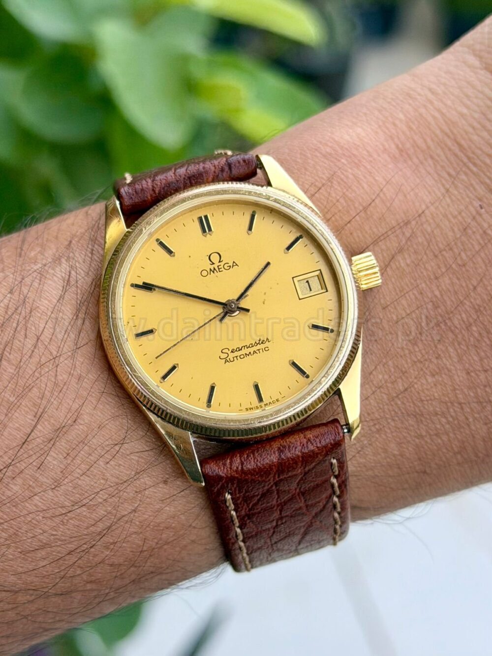 OMEGA Seamaster 166.0277 Champagne Dial Gold Plated 36mm Vintage Automatic Swiss Mens – photo 2