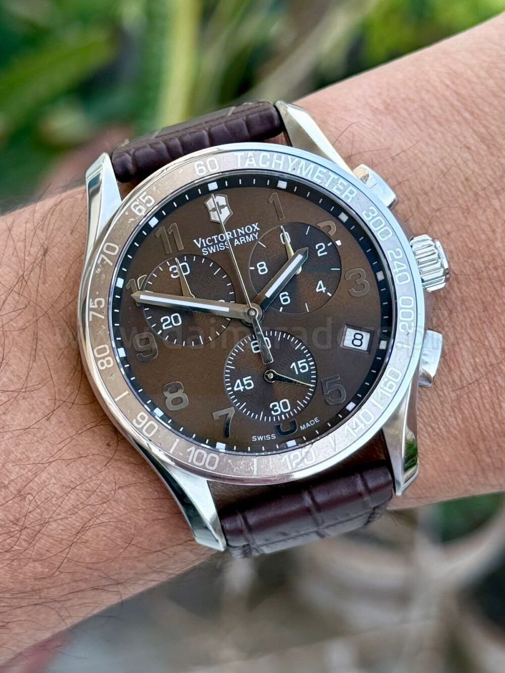 Victorinox Classic Chronograph 241928 Brown Dial Quartz Swiss Mens – photo 2