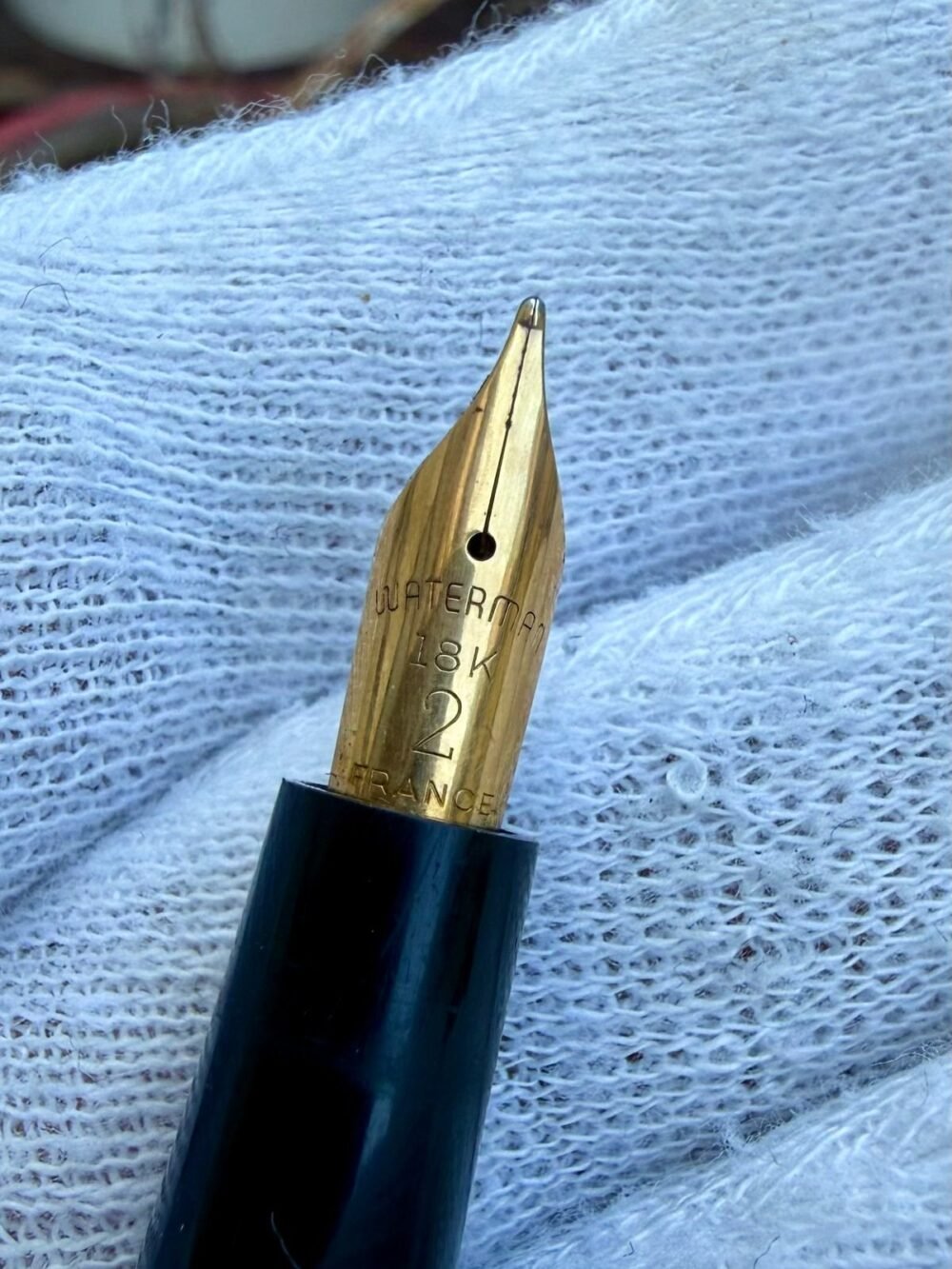 Waterman Gentleman France Fountain | 18k Nib | Gold Plated Case – photo 2