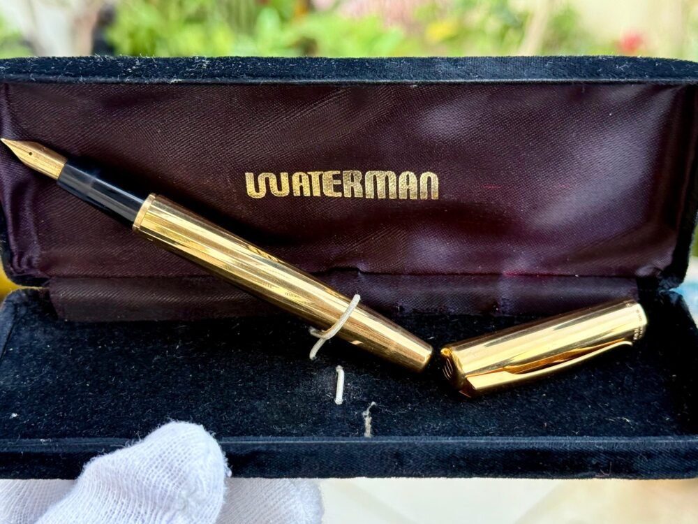 Waterman Gentleman France Fountain | 18k Nib | Gold Plated Case – photo 4