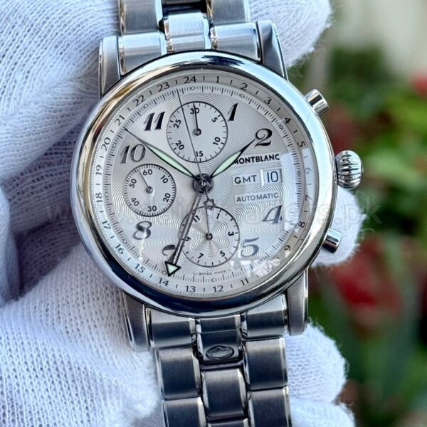 MONTBLANC Star GMT Chronograph 7067 XL Silver Dial Automatic Swiss Mens
