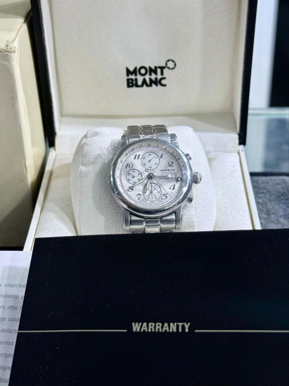 MONTBLANC Star GMT Chronograph 7067 XL Silver Dial Automatic Swiss Mens – photo 4