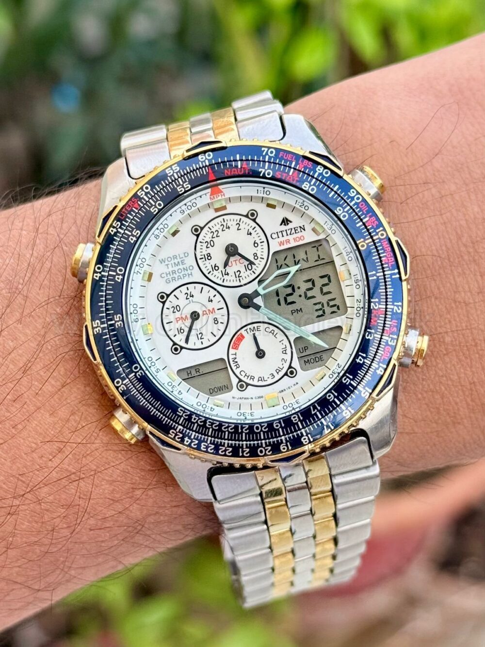 Citizen Promaster Navihawk JN0007 White Dial Ana-Digi Two-Tone 40mm Quartz Japan Mens – photo 2