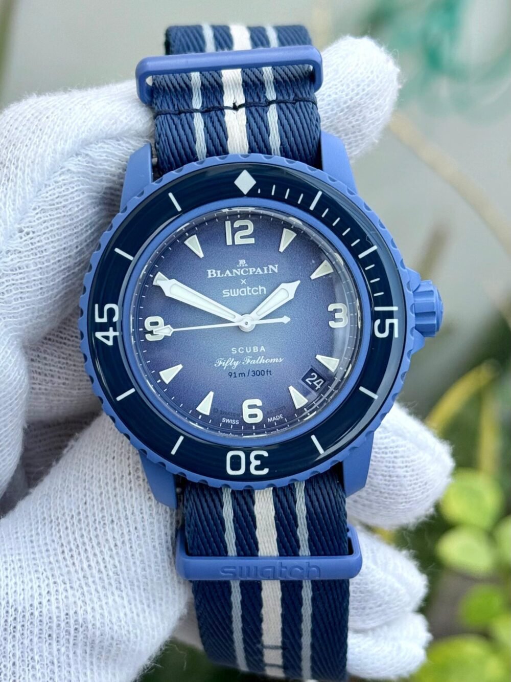 Blancpain X Swatch Auto Swiss Mens Atlantic Ocean