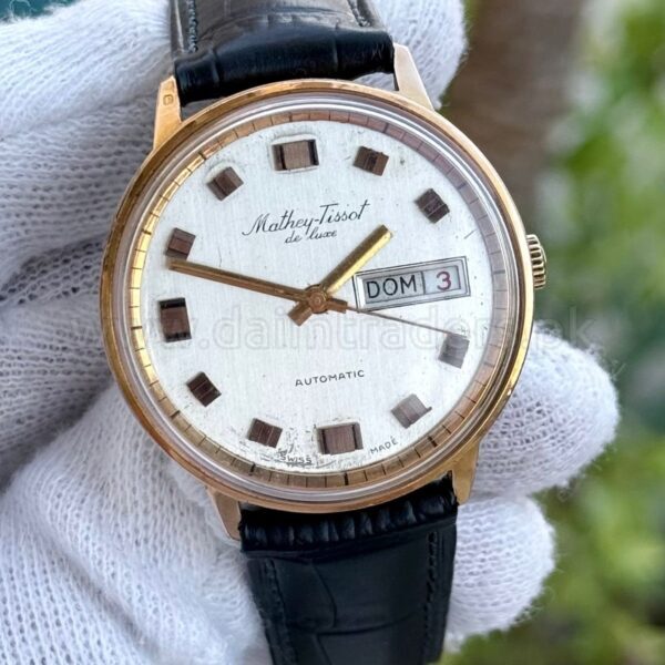 Mathey-Tissot Mathey Tissot Auto Swiss Mens Gold Plated 1960’s Cal: ETA2472