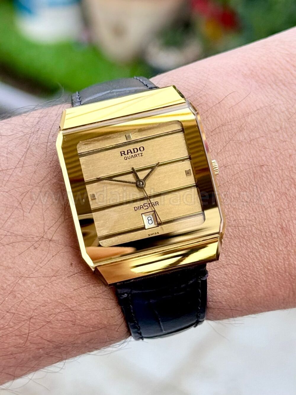 RADO DiaStar Square 152.0203.3 Champagne Dial Gold-Tone 36mm Quartz Swiss Mens – photo 2