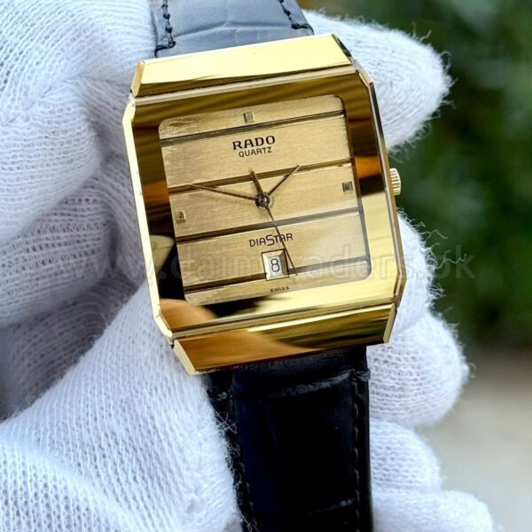 RADO DiaStar Square 152.0203.3 Champagne Dial Gold-Tone 36mm Quartz Swiss Mens
