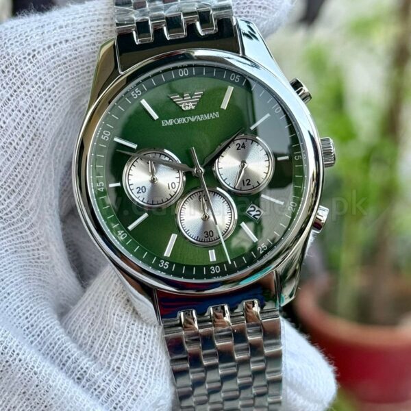 Emporio Armani Antonio Chronograph AR11581 Green Dial Steel 41mm Quartz Mens