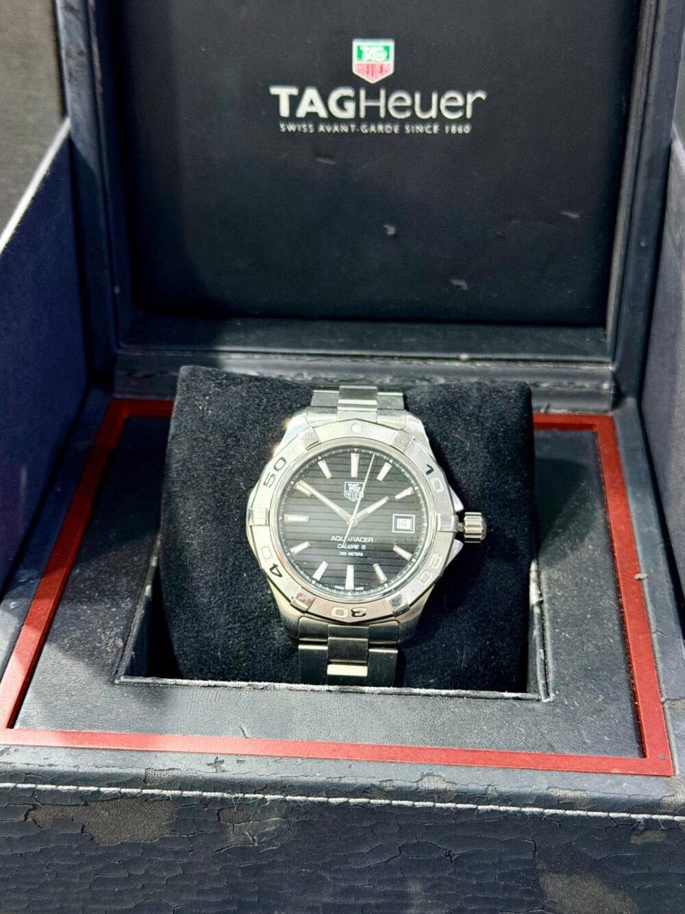 TAG Heuer Aquaracer Calibre 5 WAP2010 Black Dial 41mm Automatic Swiss Mens – photo 4
