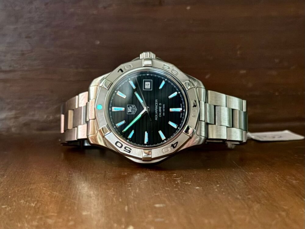 TAG Heuer Aquaracer Calibre 5 WAP2010 Black Dial 41mm Automatic Swiss Mens – photo 3