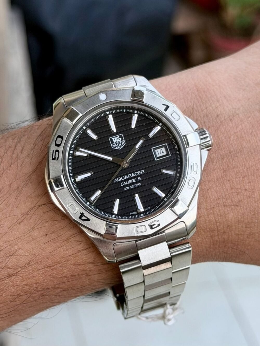 TAG Heuer Aquaracer Calibre 5 WAP2010 Black Dial 41mm Automatic Swiss Mens – photo 2