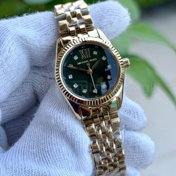 Michael Kors Lexington MK4842 Green Dial Two-Tone 26mm Quartz Ladies