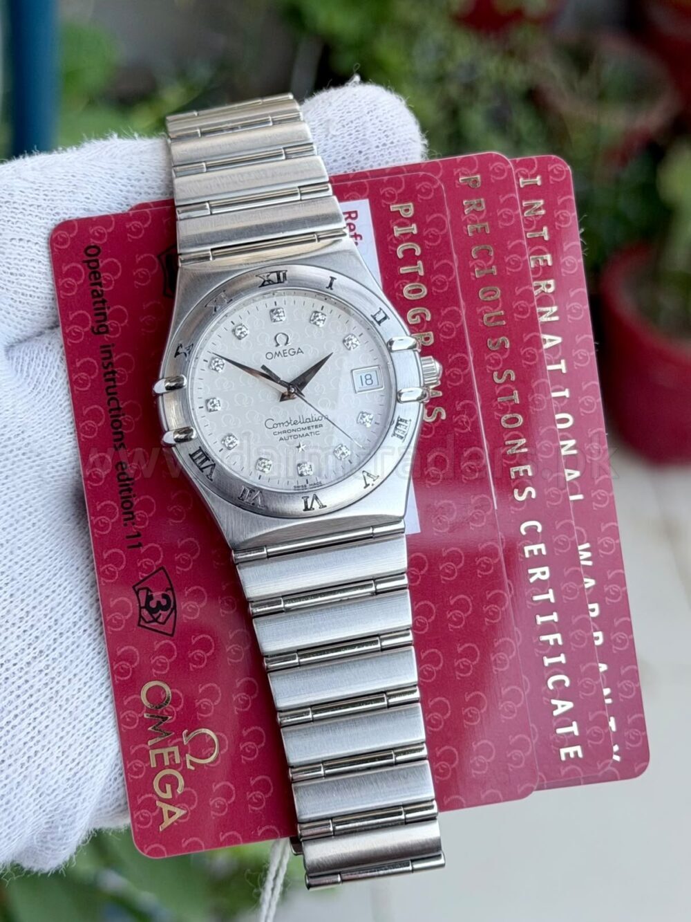 OMEGA Constellation Manhattan 50th Anniversary 1504.35.00 Silver Diamond Dial 35.5mm Automatic Swiss Mens – photo 2