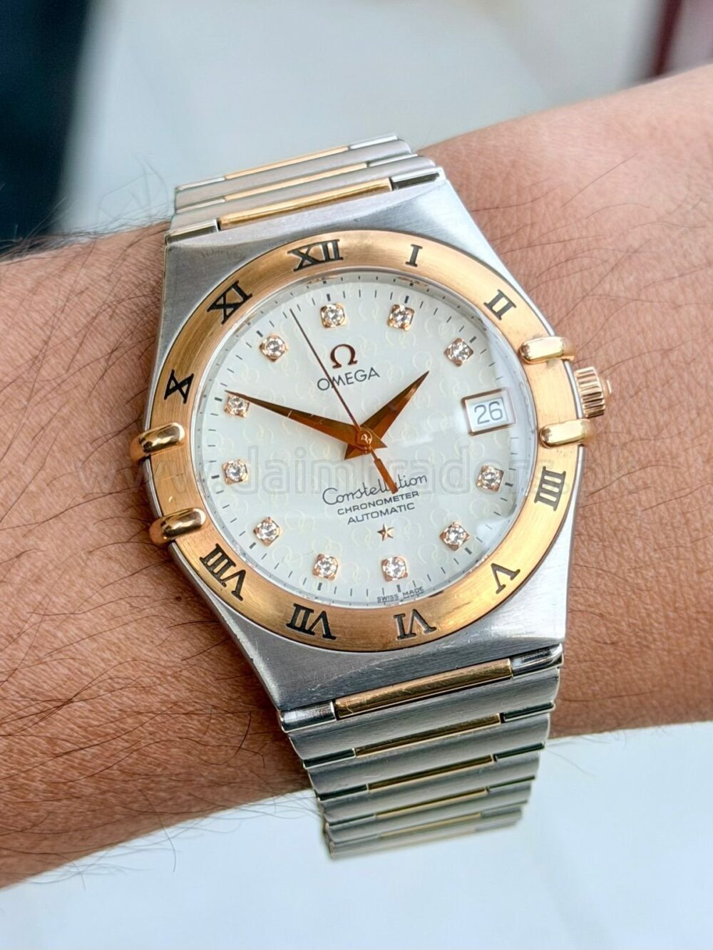 OMEGA Constellation 50th Anniversary 1304.35.00 White Diamond Dial Rose Gold/Steel Automatic Swiss Mens – photo 2