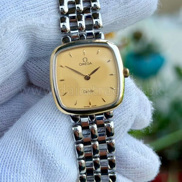 OMEGA De Ville 595.3111 Champagne Dial Two-Tone 24mm Quartz Swiss Ladies