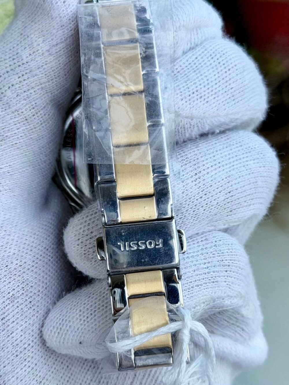 FOSSIL Riley ES5107 White Dial Crystal Bezel Two-Tone 38mm Quartz Ladies – photo 3