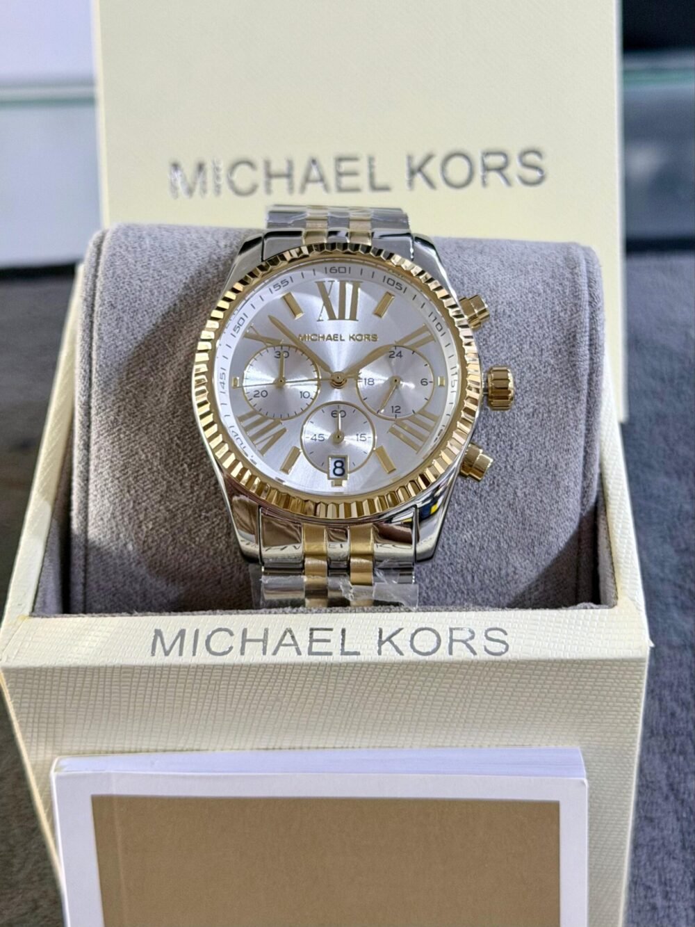 Michael Kors Lexington Chronograph MK5955 Silver Dial Two-Tone 38mm Quartz Ladies – photo 4